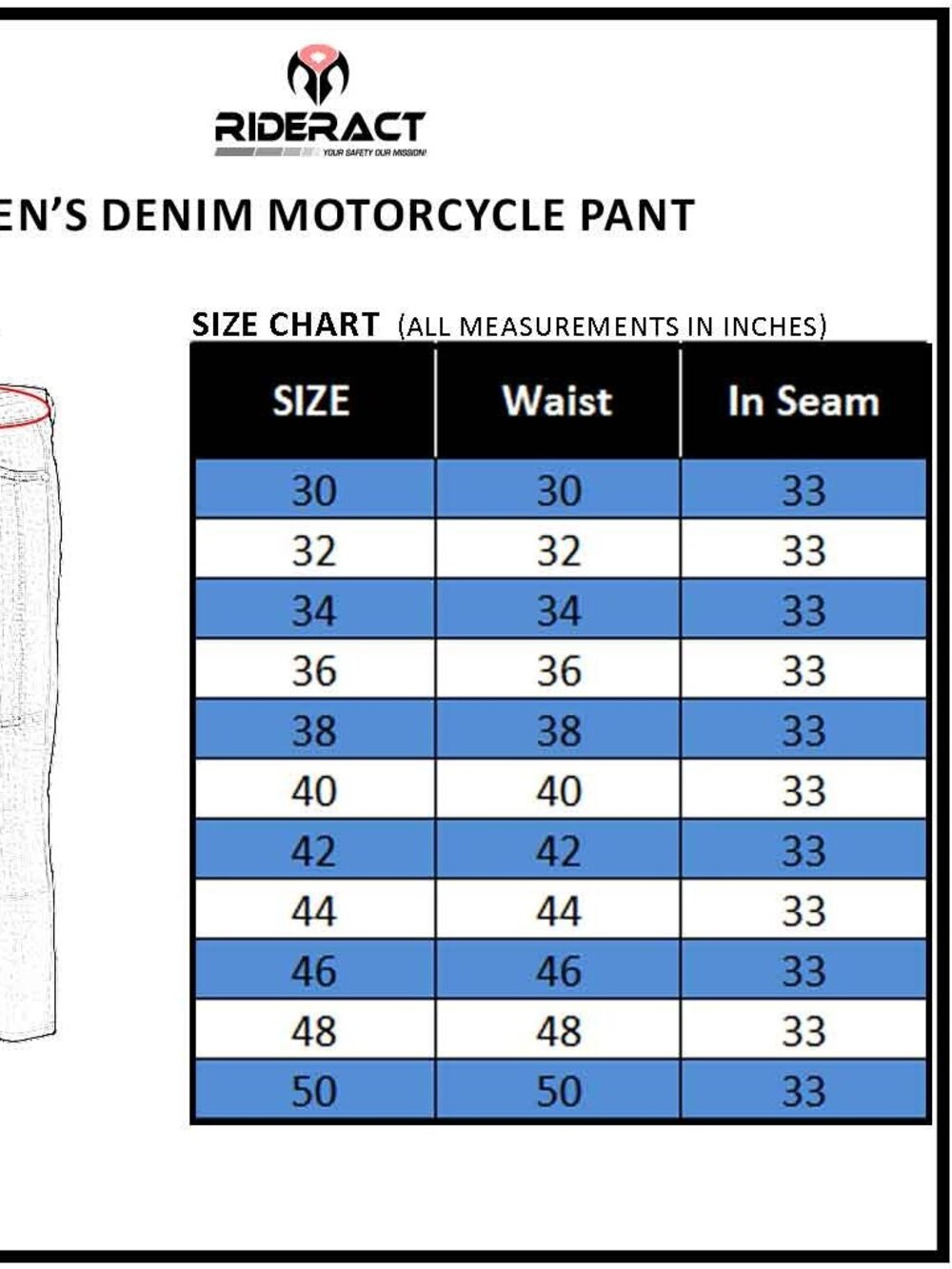 RIDERACT® Men Dark Blue Pant With CE Armors Casual Biker Denim Jeans NEW - Picture 4 of 9